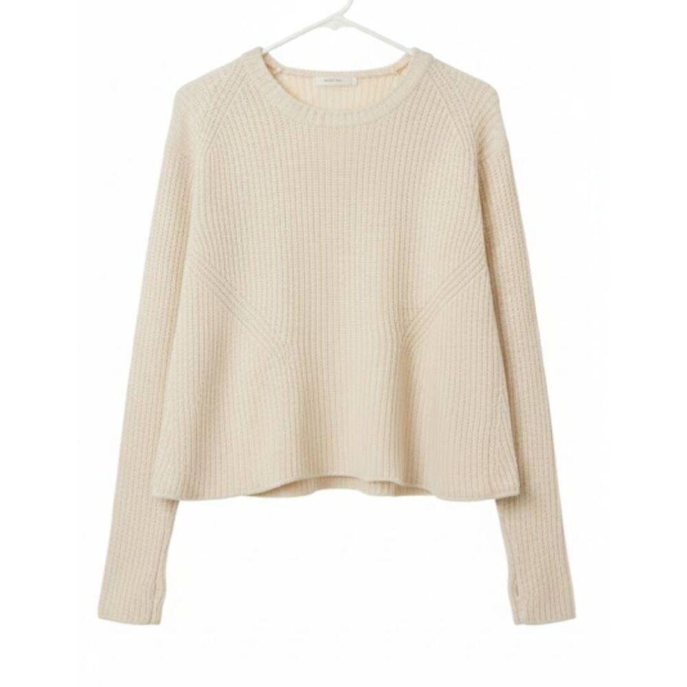 08 Sircus‎ Womens Small sweater wool cable ribbed cream ivory Japanese